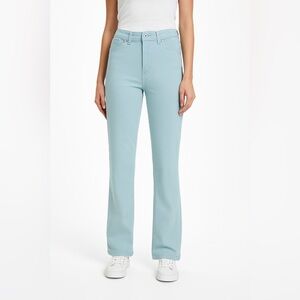 Light Blue Straight Leg Jeans Womens Sz 8 Pants Mid Rise Stretch Casual Office